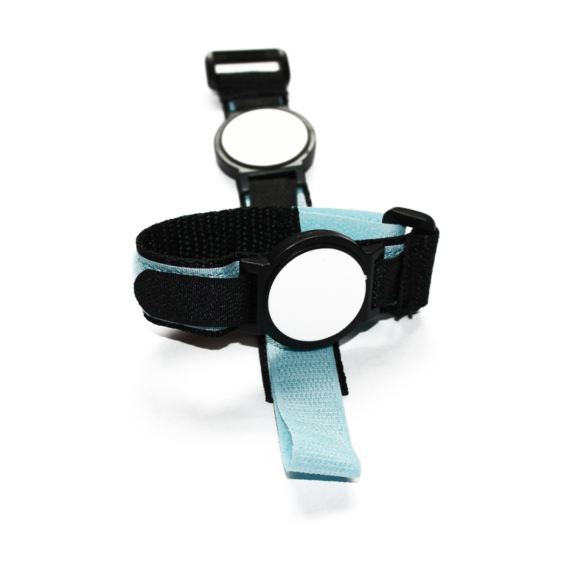 NFC Light Blue Velcro Wristband NXP NTAG213