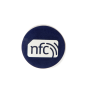 30mm Flexible NFC Sticker Blue PVC and white logo - NTAG213