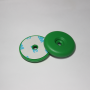 ANTI-METAL 34mm GREEN PA6 NFC Disc Token with hole - NTAG213 + 3M Glue