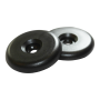 ANTI-METAL 34mm Black PA6 NFC Disc Token with hole - NTAG213 + 3M VHB Glue