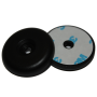 ANTI-METAL 34mm Black PA6 NFC Disc Token with hole - NTAG213 + 3M VHB Glue
