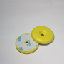 ANTI-METAL 34mm YELLOW Indutrial PA6 NFC Disc Token Tag with hole - NTAG213 + 3M Glue