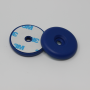 ANTI-METAL 34mm BLUE PA6 NFC Disc Token with hole - NTAG213 + 3M Glue