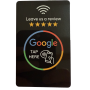 NFC PVC printed Google Review  BLACK version NXP NTAG213