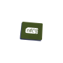 38mmx38mm Square  NFC Sticker Green PVC and white logo - NTAG213