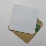 MIFARE Classic 1K S50 (EV1) - 35mm SQUARE White PVC NFC Sticker + 3M Glue