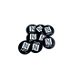 30mm NFC Sticker Tag Black with white NFC Forum logo - NXP NTAG213