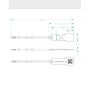 Small BLUE Silicone rubber NFC strap Tag with variable length fixing - NXP NTAG213