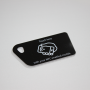 NFC Tag Key Card NTAG213 Black with touch here logo