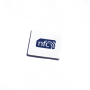 38mmx38mm Square  NFC Sticker White PVC and blue logo - NTAG213