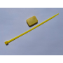 Yellow ABS reusable plastic NFC Tag Cable Tie  - NXP NTAG213
