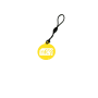NFC Plastic Hang Tag NTAG213 [Yellow with White Logo]