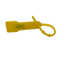 Small YELLOW Silicone rubber NFC strap Tag with variable length fixing - NXP NTAG213