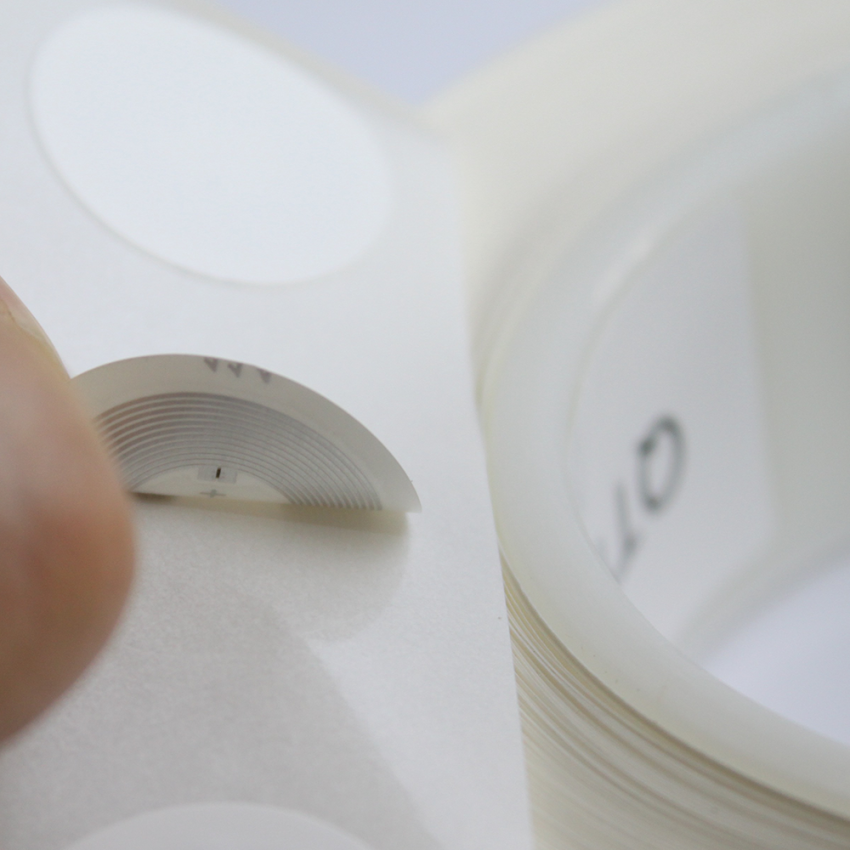 25mm Round NFC Sticker with White PVC front - NTAG215