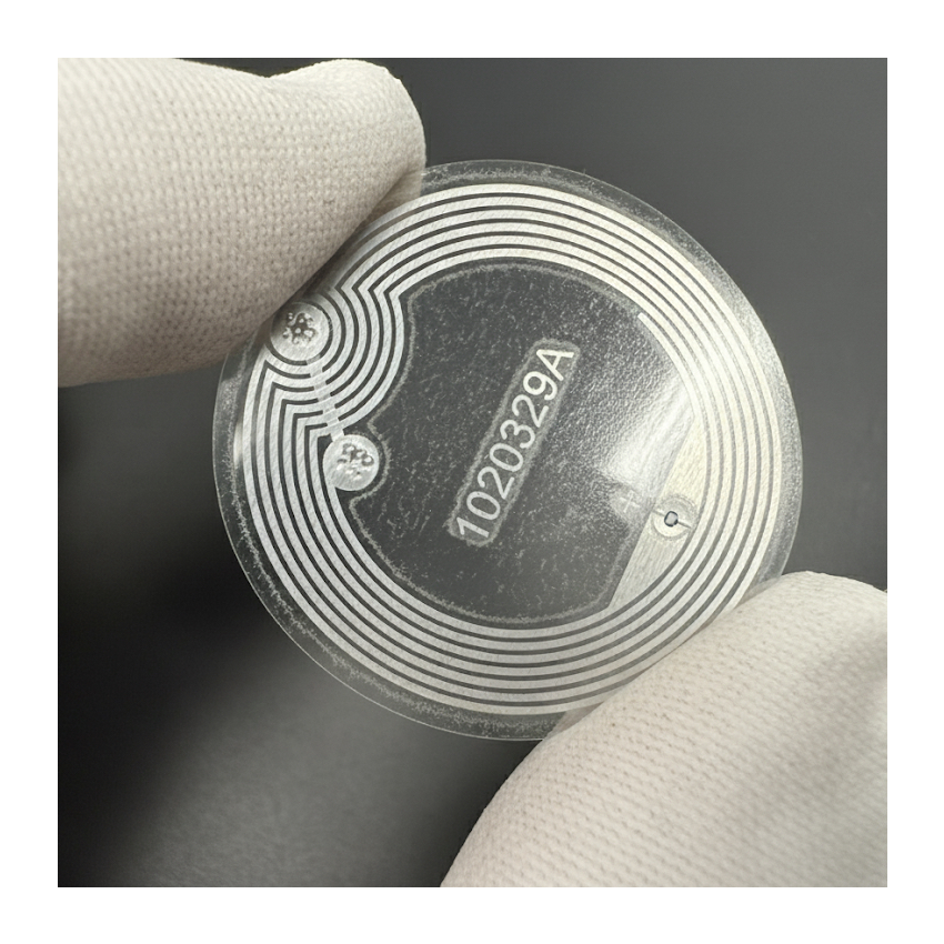 38mm ZipNFC Bullseye NFC Stickers Tag Clear (wet inlay)  NXP NTAG213