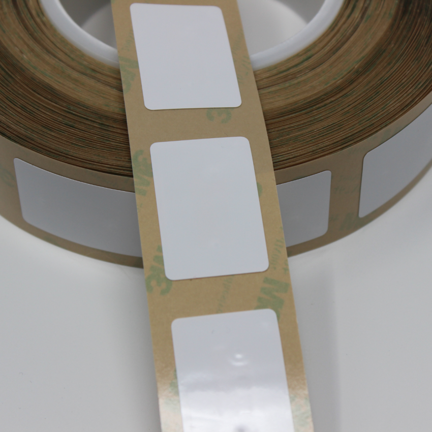 38mm X 25mm NFC Sticker White PVC ICODE SLIX - (SL2S2002) + 3M Glue