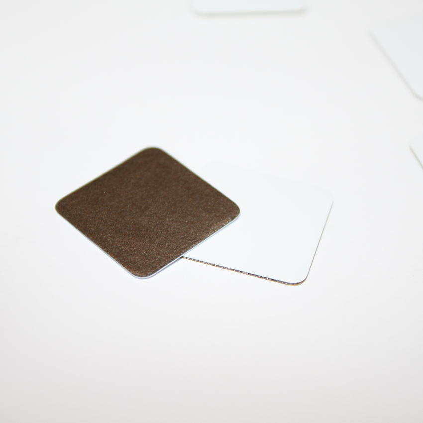 NFC sticker ANTI-METAL NTAG213 19mm x 19mm - plain glossy white + 3M glue