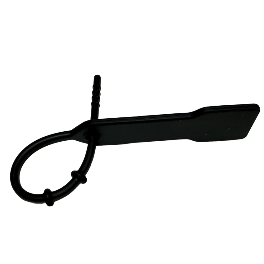 Small BLACK Silicone rubber NFC strap Tag with variable length fixing - NXP NTAG213