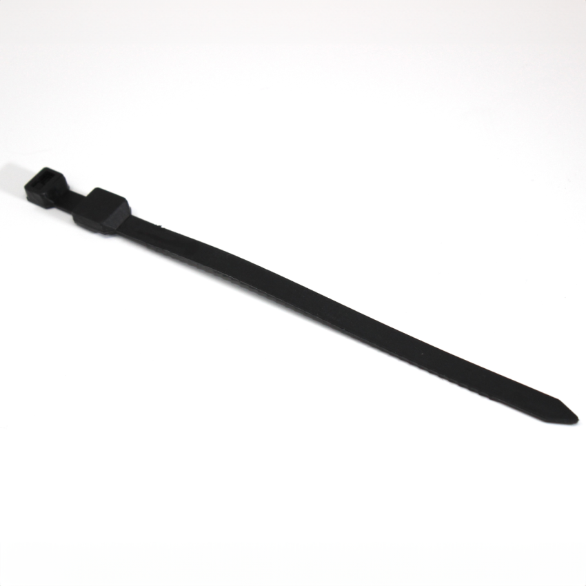 Small black NFC Cable tie Nylon Plastic Tag with standard teeth - NXP NTAG213