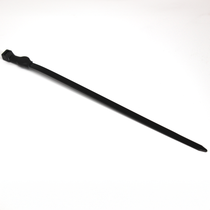 Small Black NFC Cable tie Nylon Plastic Tag NXP NTAG213 - fine teeth