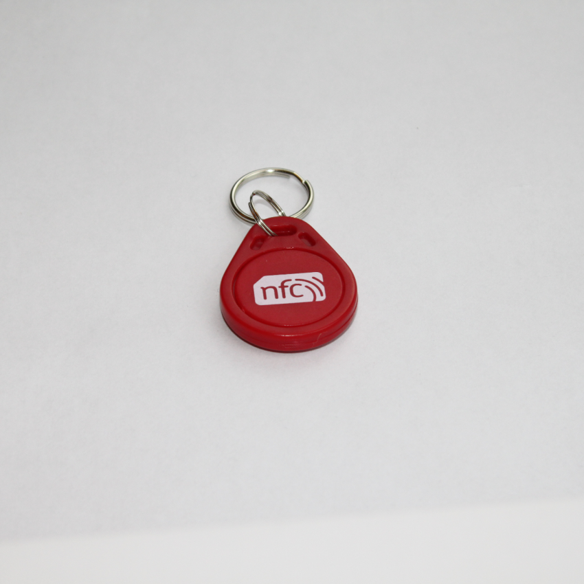 Red Pear Shaped ABS NFC Key fob - NXP NTAG213