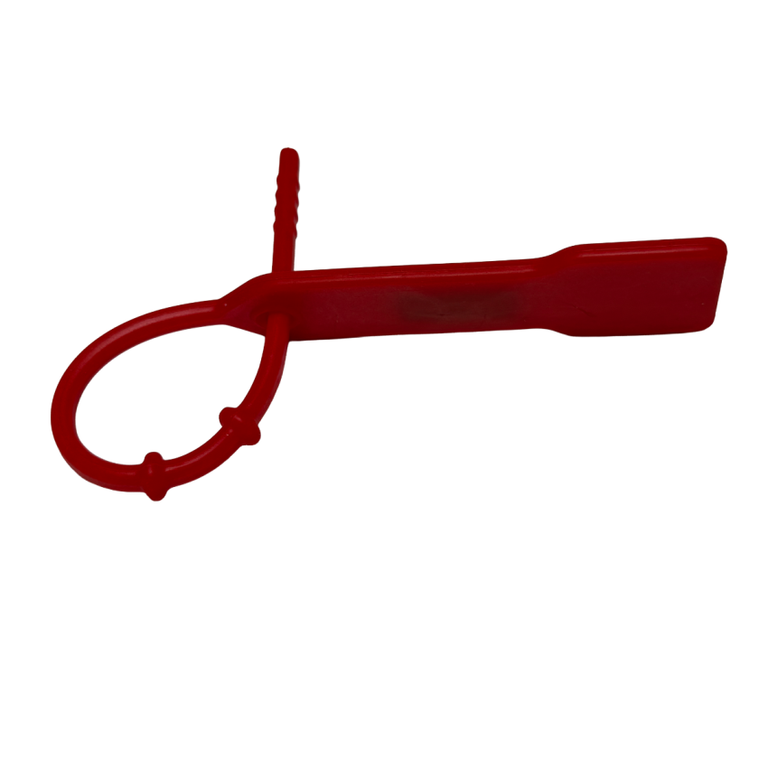 Small RED Silicone rubber NFC strap Tag with variable length fixing - NXP NTAG213