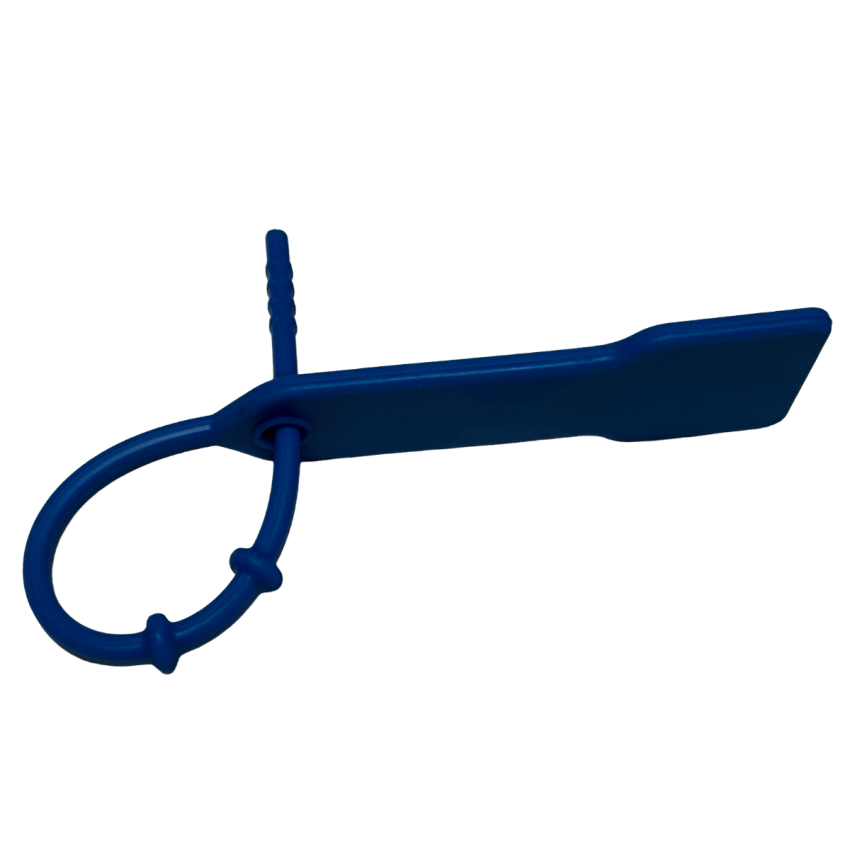 Small BLUE Silicone rubber NFC strap Tag with variable length fixing - NXP NTAG213