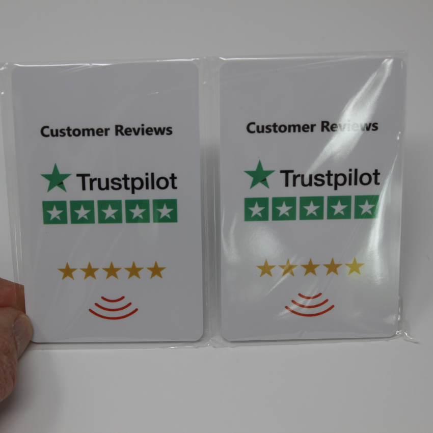NFC PVC printed Tripadvisor review card - NXP NTAG213