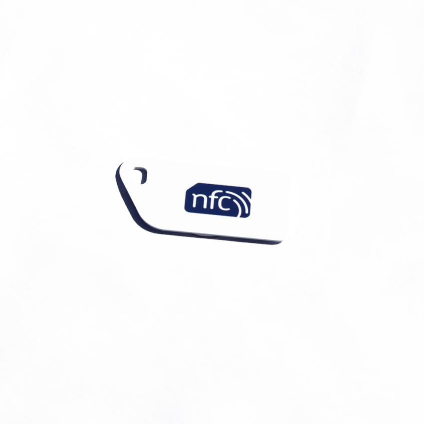NFC Key Card NTAG213 White with blue NFC enabled  logo