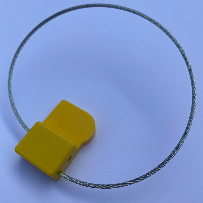 Yellow asset steel wire NFC sealing tag - NXP NTAG213
